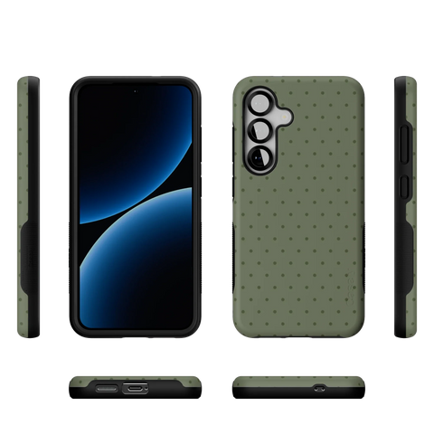 On the Dot | Olive Green Polka Dot Case
