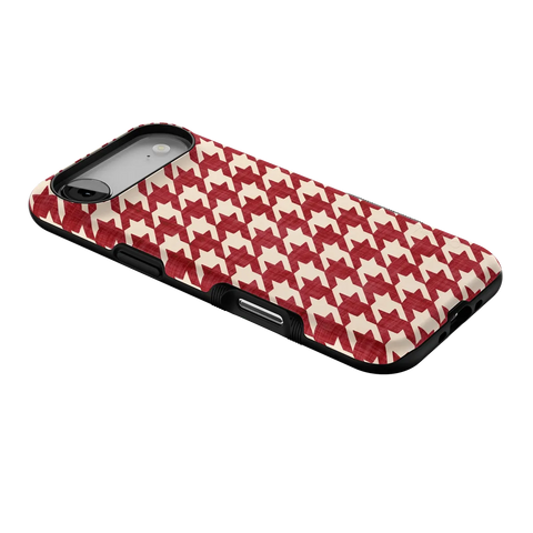 Scarlet Stitch | Red Houndstooth Case