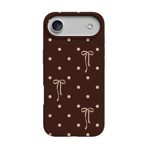 Teddy Bows | Brown Polka Dot Case