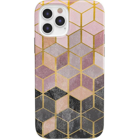 Stepping Up | Geo Rose Gold Marble Case