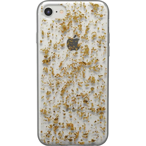 Morning Sparkle | Rose and Gold Flaked Clear Case