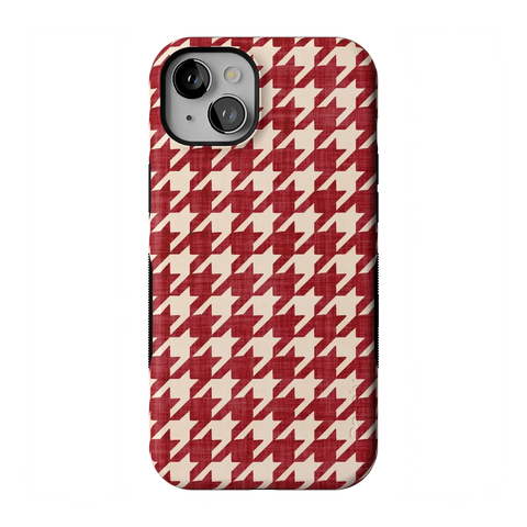 Scarlet Stitch | Red Houndstooth Case