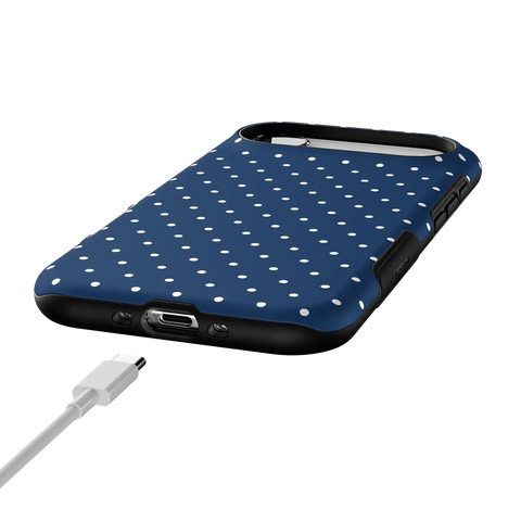 On the Dot | Navy Polka Dot Case