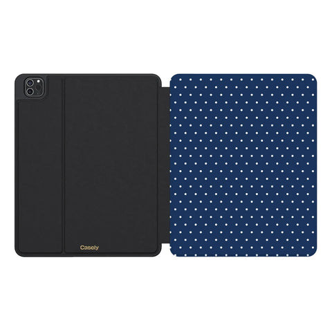 On the Dot | Navy Polka Dot iPad Case