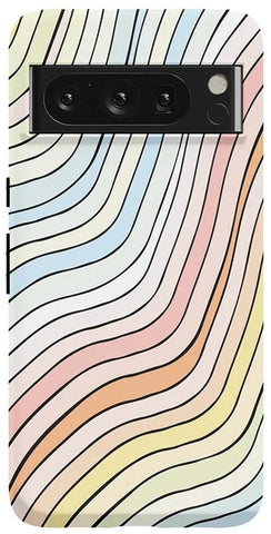 Ride The Wave | Pastel Rainbow Lined Google Pixel Case