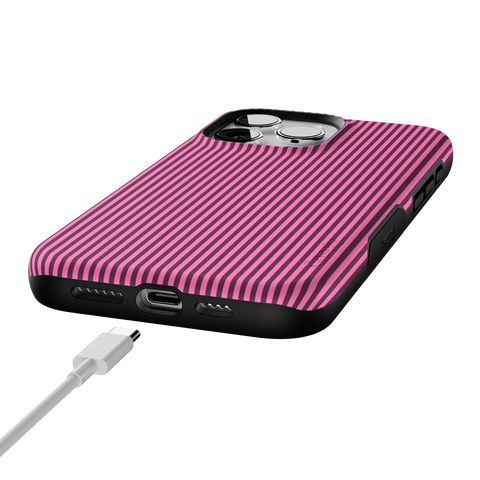 Stripes and the City | Pink & Purple Pinstripe Case