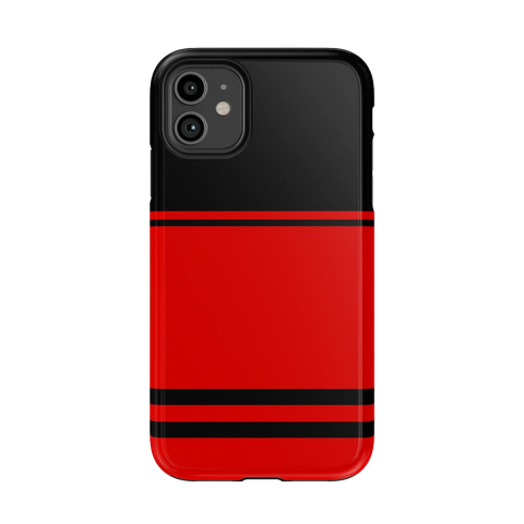 Storm Warning | Black & Red Stripes Case