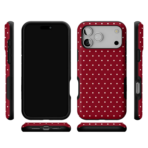 On the Dot | Maroon Polka Dot Case