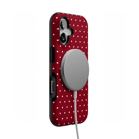 On the Dot | Maroon Polka Dot Case