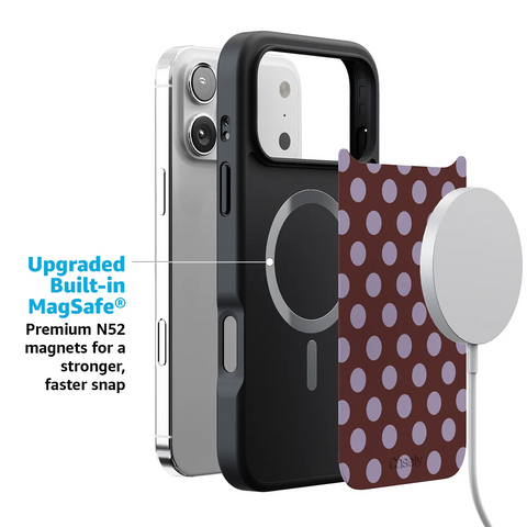 Spotted in SoHo | Burgundy Polka Dot Case