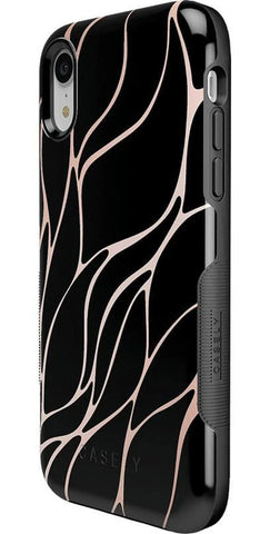Midnight Ride | Black and Gold Metallic Waves Case