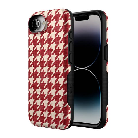 Scarlet Stitch | Red Houndstooth Case