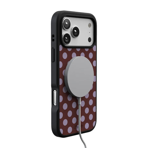 Spotted in SoHo | Burgundy Polka Dot Case