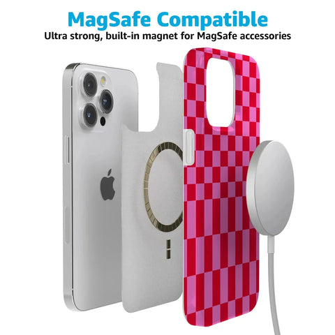 Vibe Check | Pink Checkerboard Case