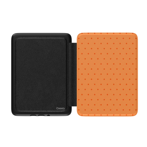 On the Dot | Orange Polka Dot Kindle Case