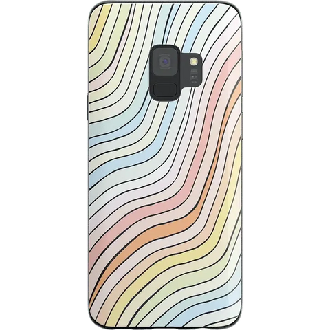 Ride The Wave | Pastel Rainbow Lined Samsung Case
