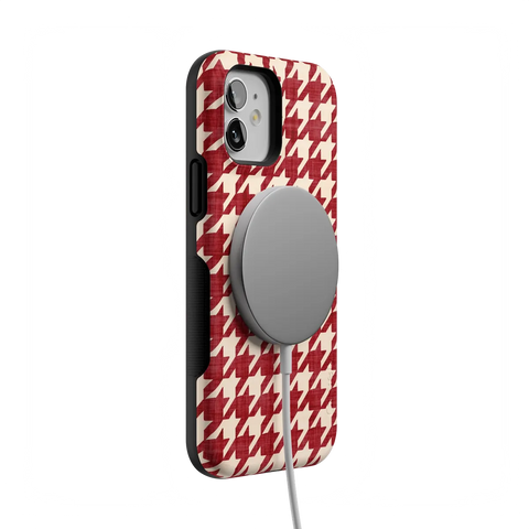 Scarlet Stitch | Red Houndstooth Case