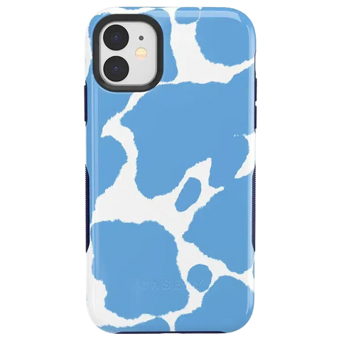 Current MOOd | Light Blue Cow Print Case