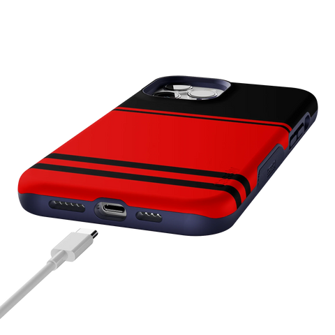 Storm Warning | Black & Red Stripes Case