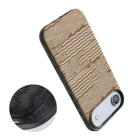Mocha Ripple | Brown Waves Case