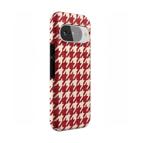 Scarlet Stitch | Red Houndstooth Case