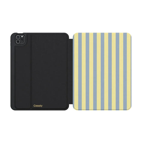Coastline Stripes | Blue & Yellow iPad Case