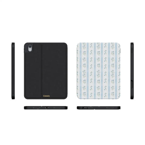 Cottage Stripe | Blue Floral iPad Case