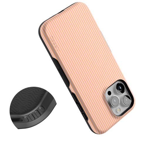 Stripes and the City | Orange & Pink Pinstripe Case
