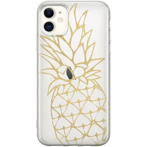 You're a Fine-Apple | Gold Pineapple Clear Case