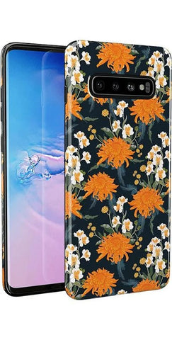 Off Tropic Floral | Exotic Orange Flower Samsung Case