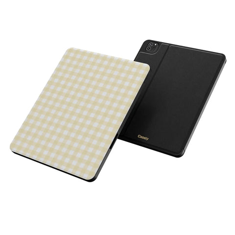 Pastel Picnic | Yellow Gingham iPad Case