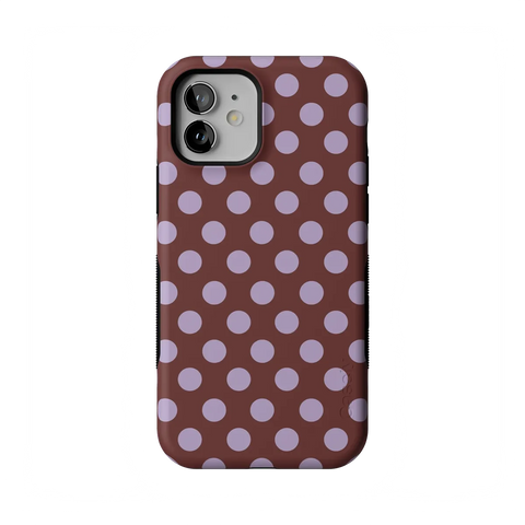 Spotted in SoHo | Burgundy Polka Dot Case