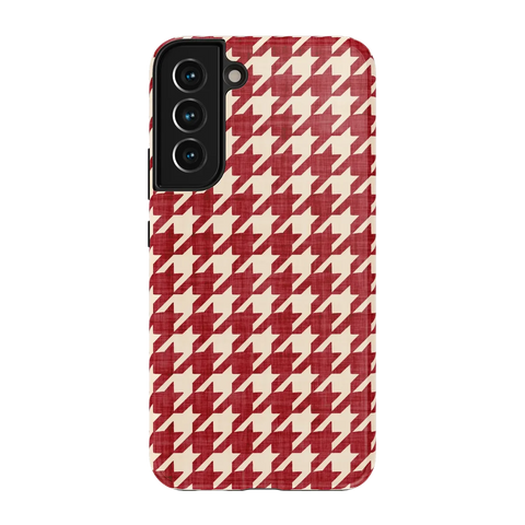 Scarlet Stitch | Red Houndstooth Case