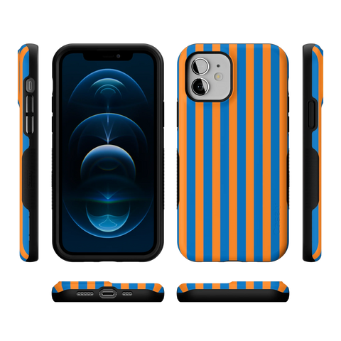 Go New York | Blue & Orange Stripes Case