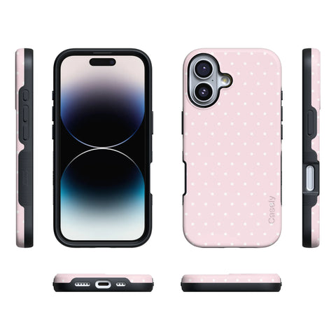 On the Dot | Pink & White Polka Dot Case
