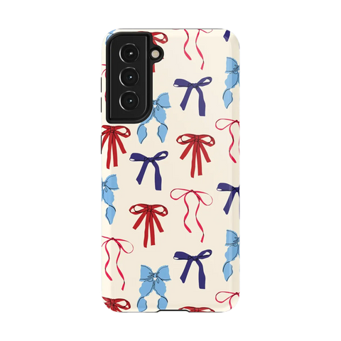 American Girlie | Red White & Blue Bows Case