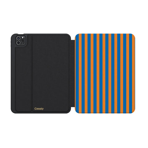 Go New York | Blue & Orange Stripes iPad Case