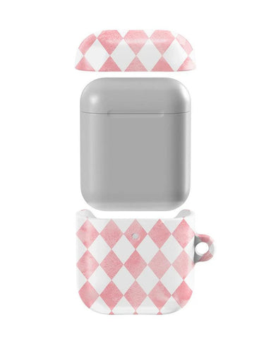 Queen of Diamonds | Pink Watercolor AirPods Case
