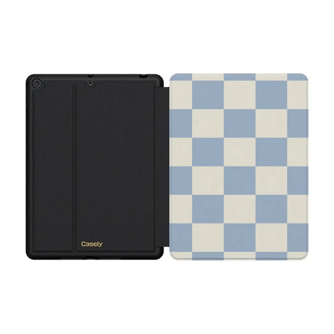 Fit Check | Light Blue Checkerboard iPad Case