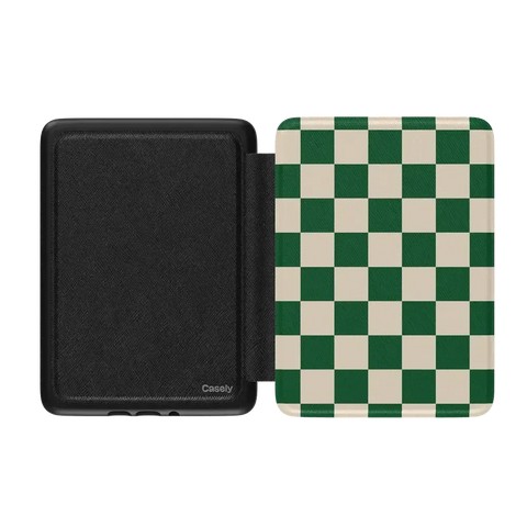 Fit Check | Green Checkerboard Kindle Case