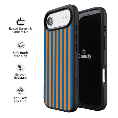 Go New York | Blue & Orange Stripes Case