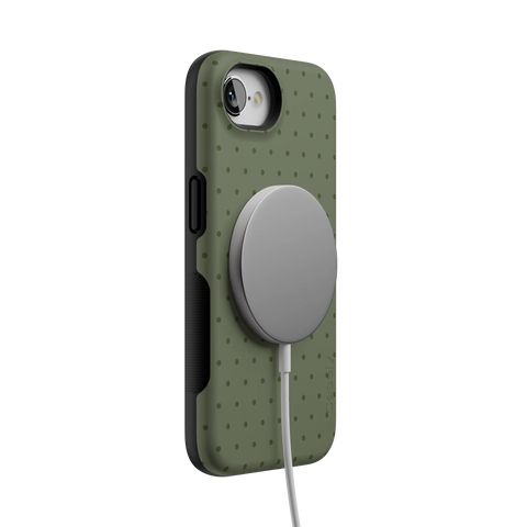 On the Dot | Olive Green Polka Dot Case