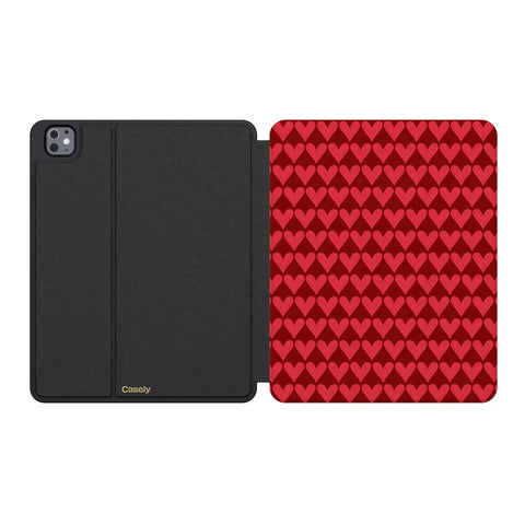 Crazy in Love | Red Hearts iPad Case