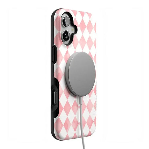 Queen of Diamonds | Pink Watercolor Case