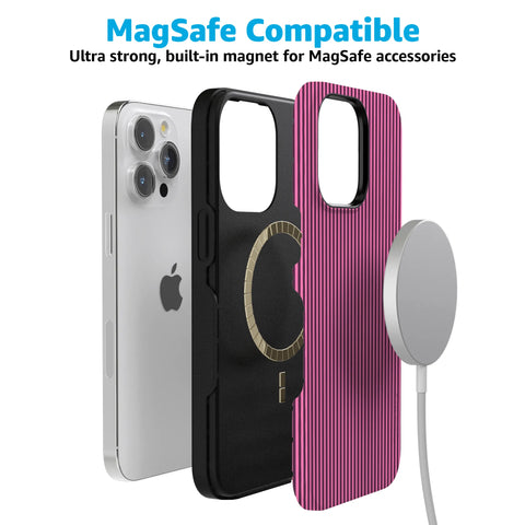 Stripes and the City | Pink & Purple Pinstripe Case
