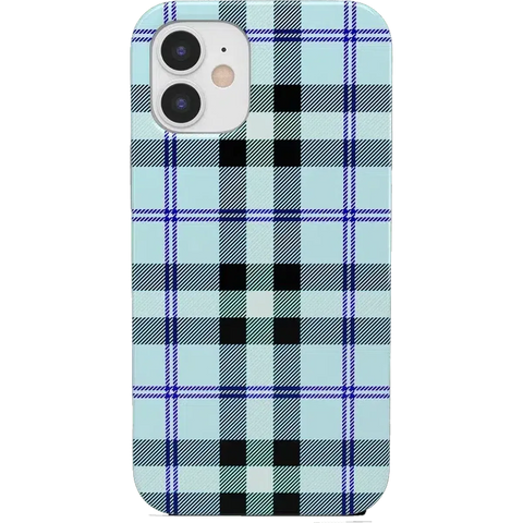 As if! | Light Blue Plaid Case