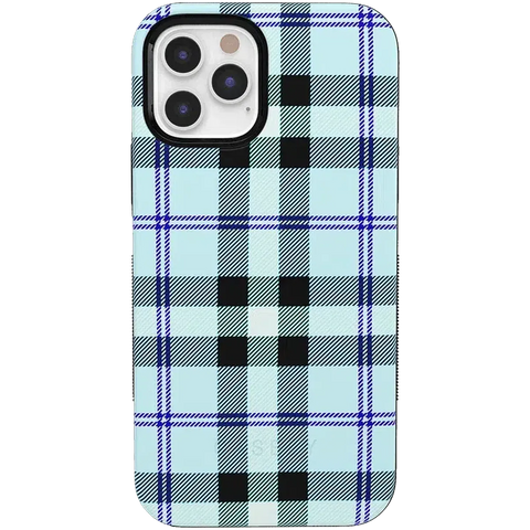 As if! | Light Blue Plaid Case