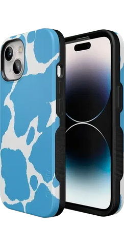 Current MOOd | Light Blue Cow Print Case