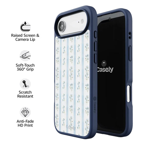 Cottage Stripe | Blue Floral Case