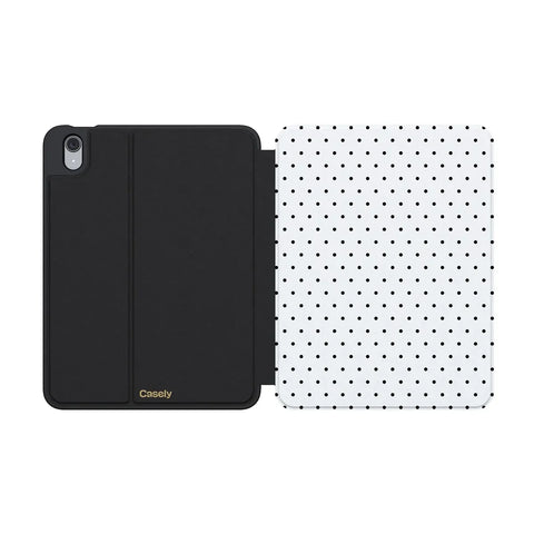 On the Dot | Black Polka Dot iPad Case